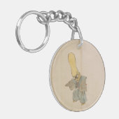 Japans Big-Headed Yokai Swordsman Sleutelhanger (Voorkant Links)