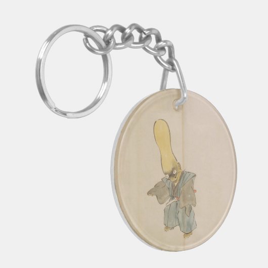 Japans Big-Headed Yokai Swordsman Sleutelhanger (Voorkant Links)