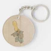 Japans Big-Headed Yokai Swordsman Sleutelhanger (Achterkant)