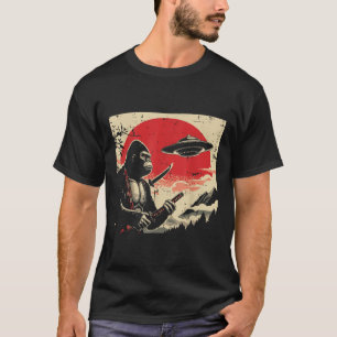 Japans Bigfoot Samurai Ufo Sasquatch Mannen T-shirt