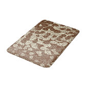 Japans blad Print, Taupe Tan en Beige Badmat (Gekanteld)