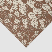 Japans blad Print, Taupe Tan en Beige Tissuepapier (Detail)