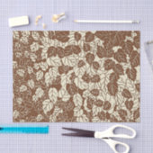 Japans blad Print, Taupe Tan en Beige Tissuepapier (Craft)