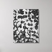 Japans bladeren afdrukken, zwart en wit canvas afdruk (Voorkant)