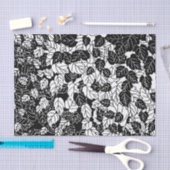 Japans bladeren afdrukken, zwart en wit tissuepapier (Craft)