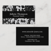 Japans bladeren afdrukken, zwart en wit visitekaartje (Voorkant / Achterkant)