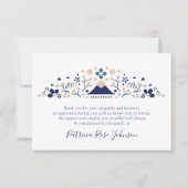 Japans blauw begrafenismonument Dank u Bedankkaart (Voorkant)