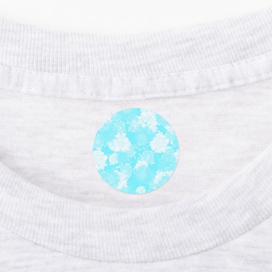 Japans blauw bloempatroon labels (Aangebracht)