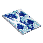 Japans blauw golfpatroon van Watanabe Seitei Notitieboek (Rechterzijde)