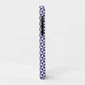 Japans blauw Hoesje-Gemate iPhone Case (Achterkant/links)