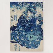  Japans blauw kunstwerk Legpuzzel (Verticaal)
