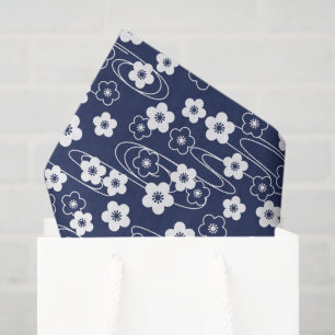 Japans Blauw Sakura Kersenbloesem Bloemen Tissuepapier