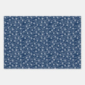 Japans blauw Sashiko-omslagpapier Inpakpapier Vel (Voorkant 3)