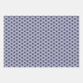 Japans blauw Sashiko-omslagpapier Inpakpapier Vel (Voorkant)