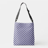 Japans blauw snijblad crossbody tas (Achterkant)