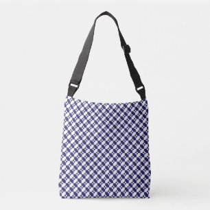 Japans blauw snijblad crossbody tas