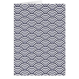 Japans blauw Waves Seigaiha Zee