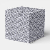 Japans blauw Waves Seigaiha Zee Bedankdoosjes (Achterkant)