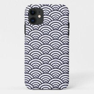 Japans blauw Waves Seigaiha Zee Case-Mate iPhone Case