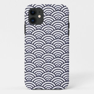 Japans blauw Waves Seigaiha Zee Case-Mate iPhone Case