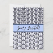 Japans blauw Waves Seigaiha Zee Kaart (Voorkant)