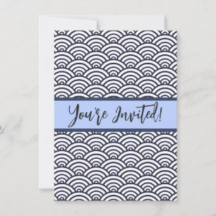 Japans blauw Waves Seigaiha Zee Kaart