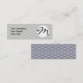 Japans blauw Waves Seigaiha Zee Mini Visitekaartje (Voorkant / Achterkant)