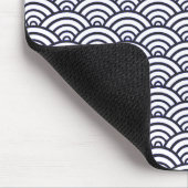 Japans blauw Waves Seigaiha Zee Muismat (Hoek)