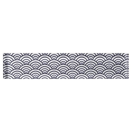 Japans blauw Waves Seigaiha Zee Naambordje (Voorkant)