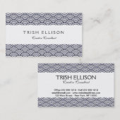 Japans blauw Waves Seigaiha Zee Visitekaartje (Voorkant / Achterkant)