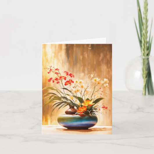 Japans Bloem Arrangement Ikebana Notitiekaartje (Voorkant)