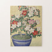 Japans bloemen Azalea Bonsai Art Legpuzzel (Verticaal)