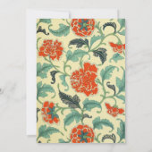  Japans Bloemen Huwelijksuitnodiging Kaart (Achterkant)