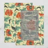  Japans Bloemen Huwelijksuitnodiging Kaart (Voorkant / Achterkant)