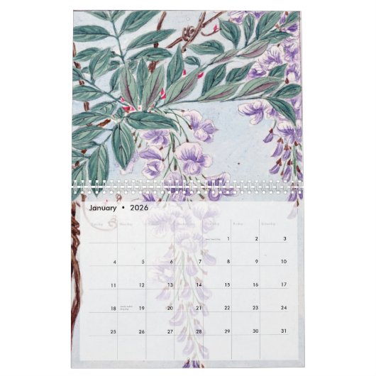 Japans Bloemen  Kunst Kalender (Jan 2026)
