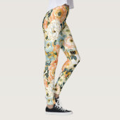 Japans Bloemen Roze en Gouden Leggings (Rechts)