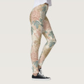 Japans Bloemen Roze en Gouden Leggings (Rechts)