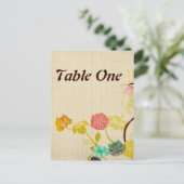 Japans bloemen tafel nummer Briefkaart (Staand voorkant)