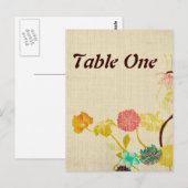 Japans bloemen tafel nummer Briefkaart (Voorkant / Achterkant)