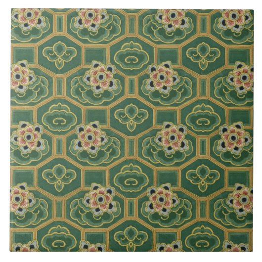  Japans Bloemen Tegeltje (Voorkant)