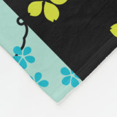 Japans bloemenkimonopatroon Fleece Deken (Hoek)