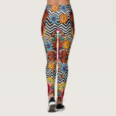 Japans Bloemmotief  Leggings (Achterkant)
