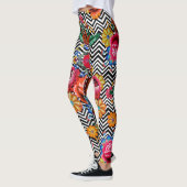Japans Bloemmotief  Leggings (Links)