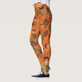 Japans Bloemmotief Leggings (Links)