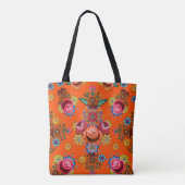 Japans Bloemmotief Tote Bag (Achterkant)