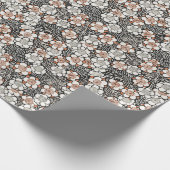 Japans  bloempatroon cadeaupapier (Hoek)