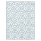 Japans bloempatroon in zachte blauwe en witte tint tafelkleed (Voorkant)