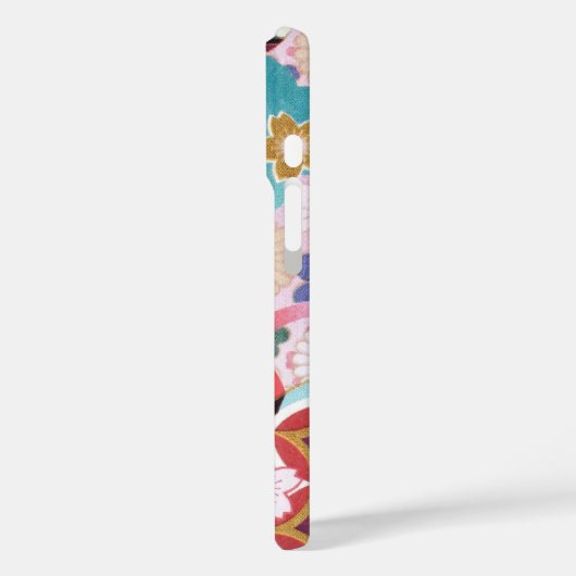 Japans Bloempatroon iPhone 16 Hoesje (Achterkant / Links)