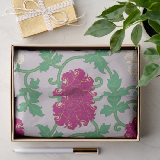 Japans bloempatroon tissuepapier (Geschenk)