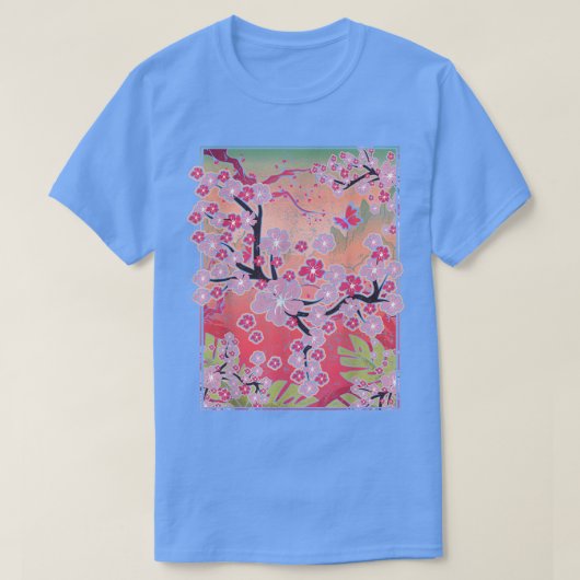 Japans bloemroze Sakura Cherry Blossom T-shirt (Design voorkant)